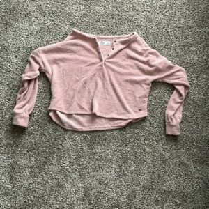 Pale pink dropped Hollister sweater size large